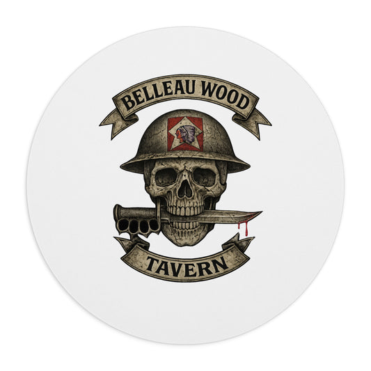 Custom Skull Graphic Mouse Pad - Belleau Wood Tavern Design