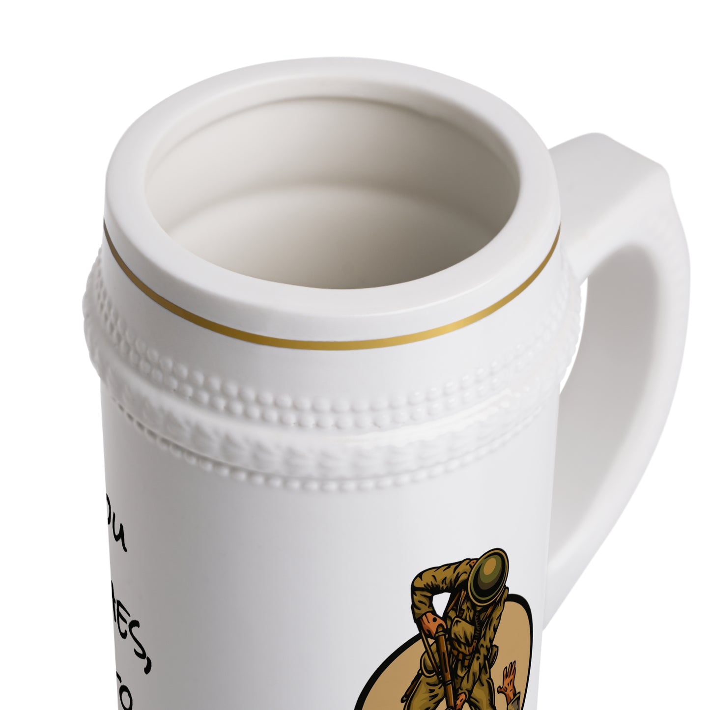 Devil Dog Bayonetting Hun - Come On You Sons A Bitches... Beer Stein Mug