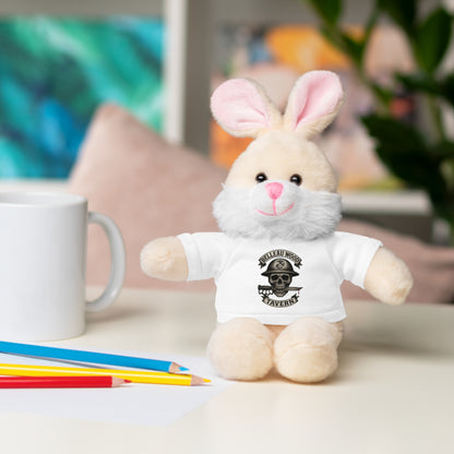 Personalized Stuffed Animal with Belleau Wood Skull T-Shirt Design