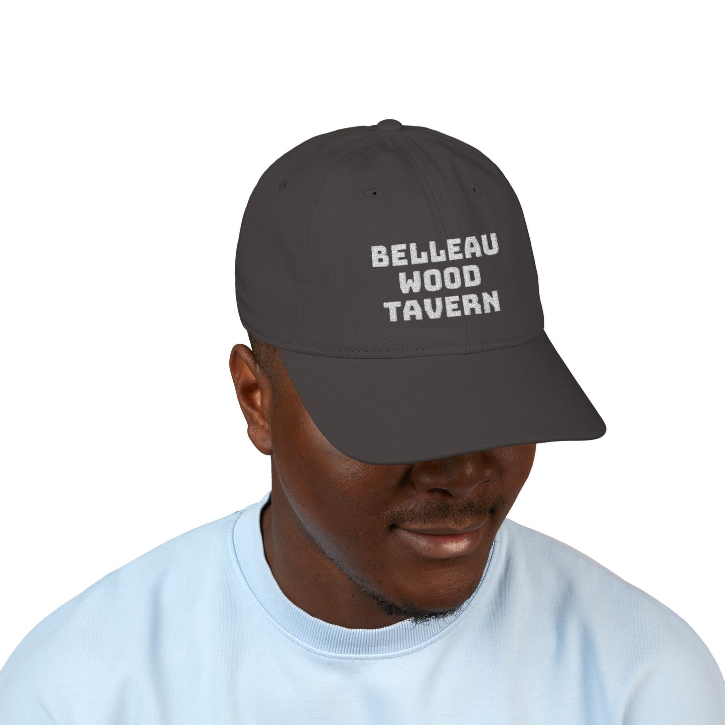Belleau Wood Tavern Hat with SC Logo Embroidered Baseball Cap (Black Grey)