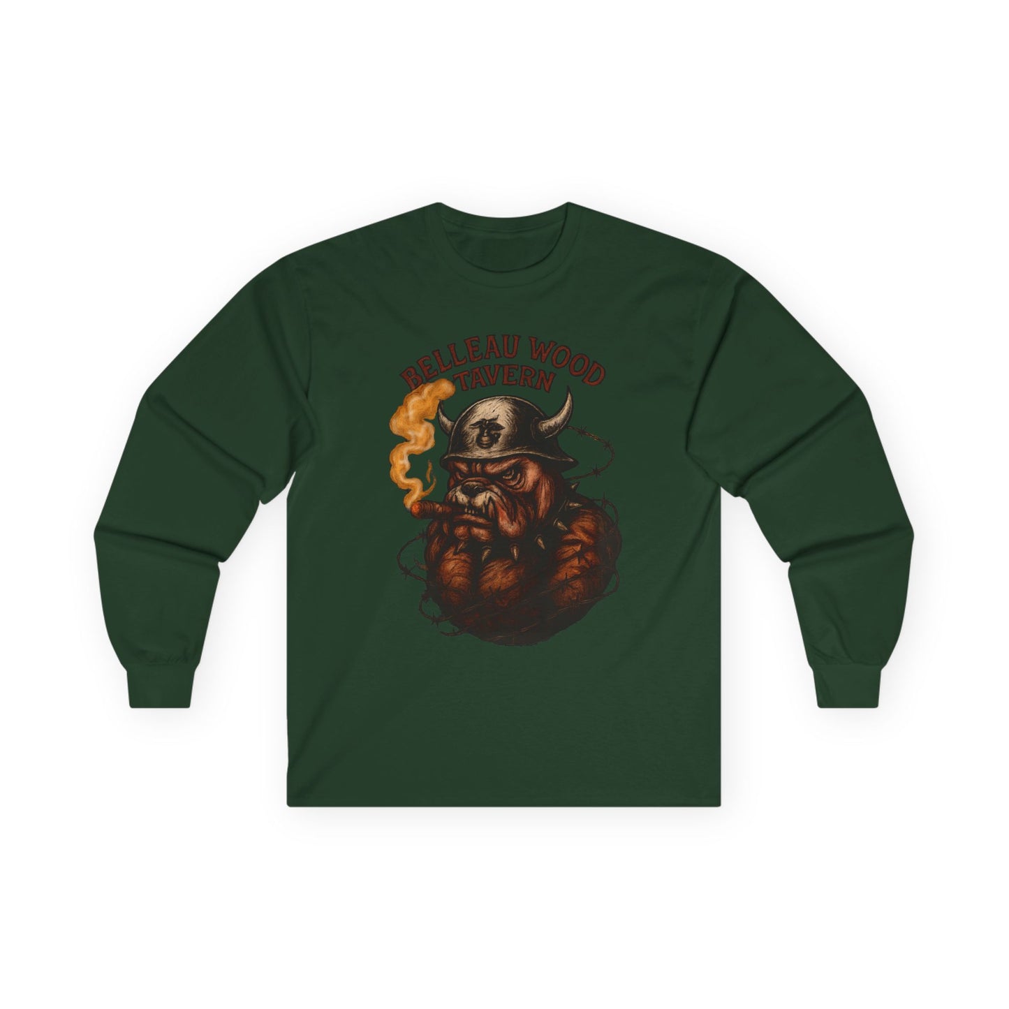 Bulldog - Retreat HELL Belleau Wood Tavern Long Sleeve Tee