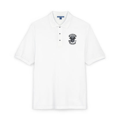 Embroidered Belleau Wood Tavern USMC Skull Helmet Unisex Polo Shirt