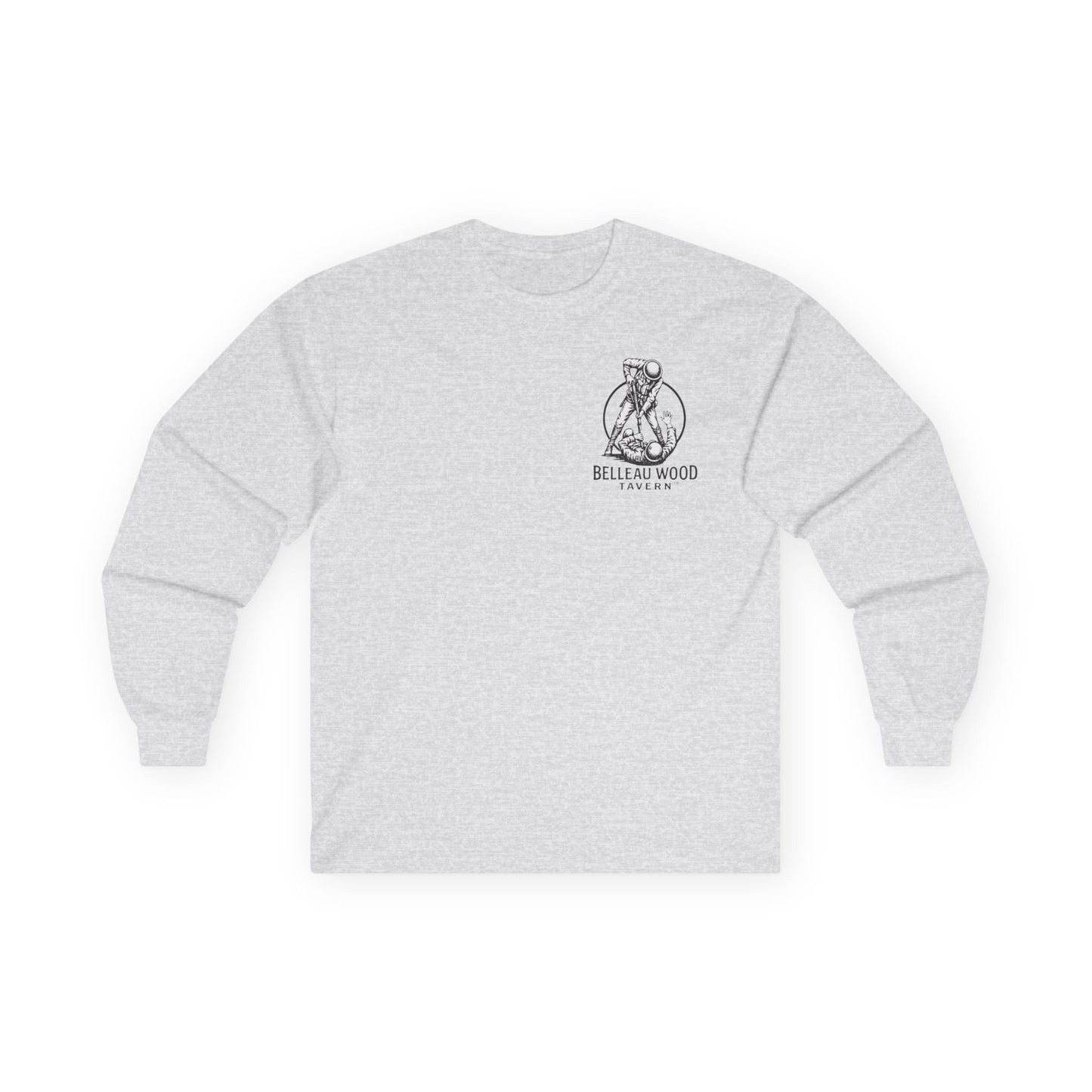 Beer Flag (Back) -Belleau Wood Tavern Long Sleeve Tee - Unisex Ultra Cotton Shirt
