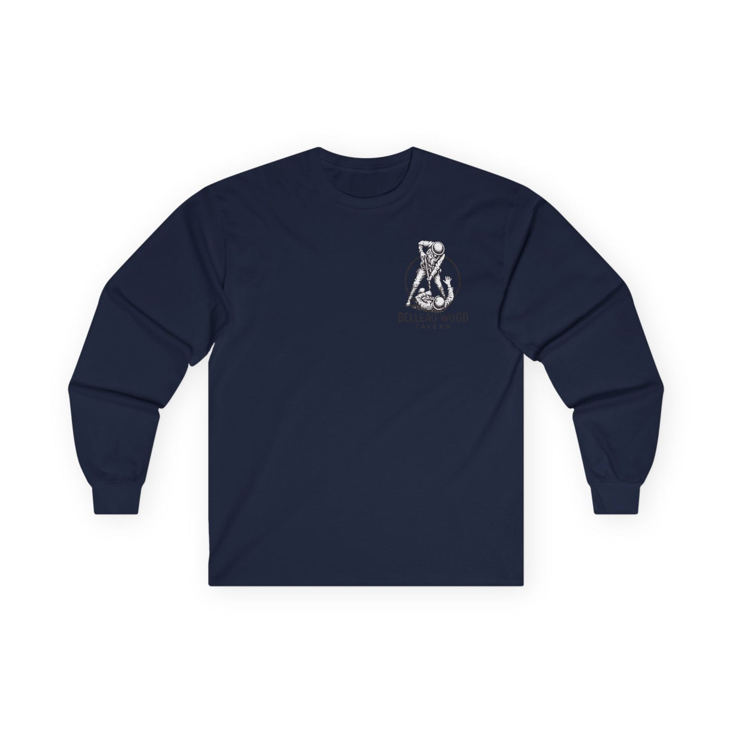 Beer Flag (Back) -Belleau Wood Tavern Long Sleeve Tee - Unisex Ultra Cotton Shirt
