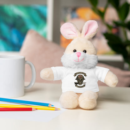 Personalized Stuffed Animal with Belleau Wood Skull T-Shirt Design