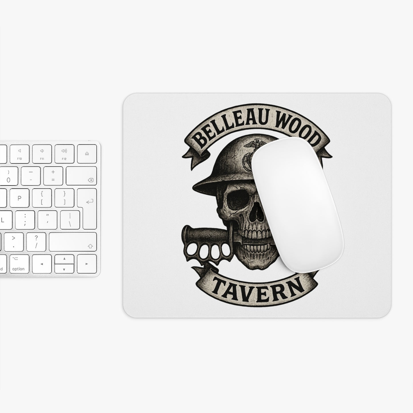 Custom Skull Graphic Mouse Pad - Belleau Wood Tavern Design