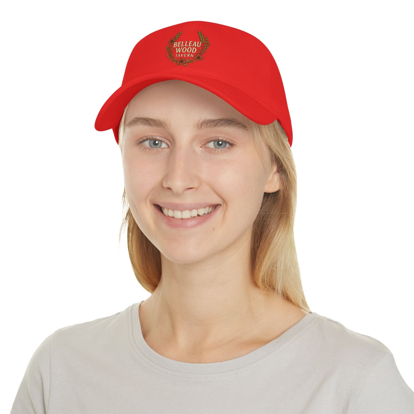 Belleau Wood Tavern Low Profile Baseball Cap — Vintage Wreath Logo Hat