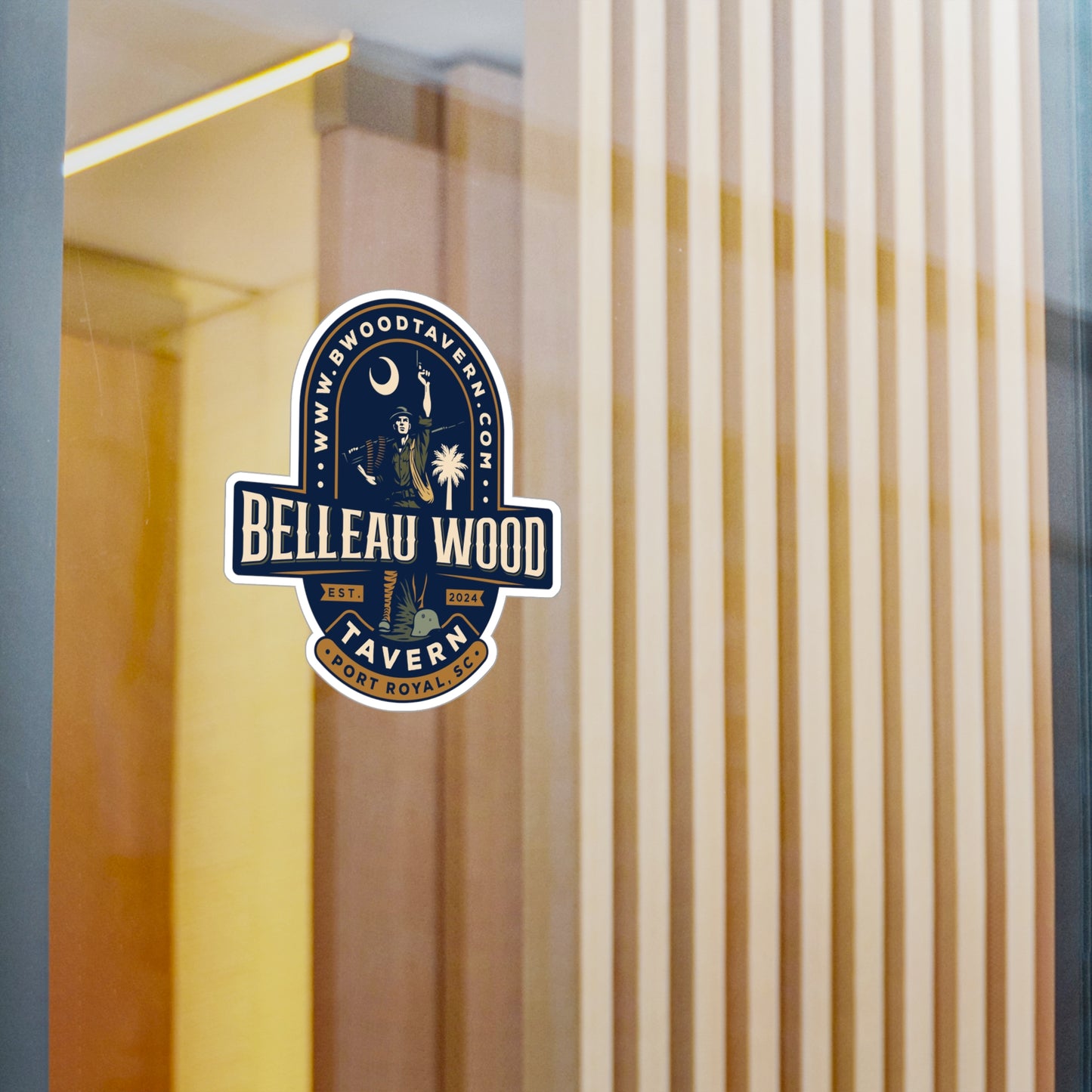 Belleau Wood Tavern Design, Vinyl Decal Stickers, Laptop Decals, Car Stickers