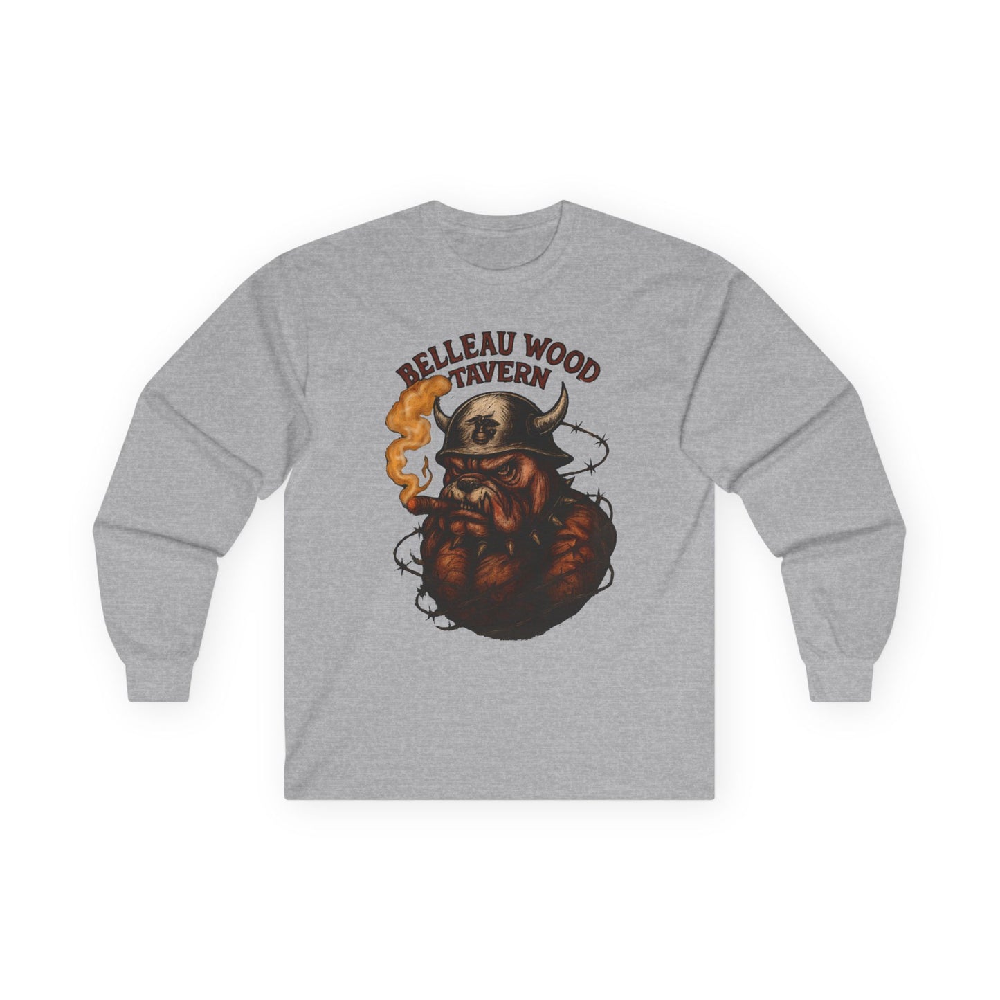 Bulldog - Retreat HELL Belleau Wood Tavern Long Sleeve Tee