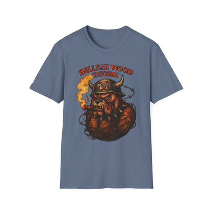 BELLEAU WOOD TAVERN Devil Dog USMC Unisex Softstyle T-Shirt, Vintage Graphic Tee