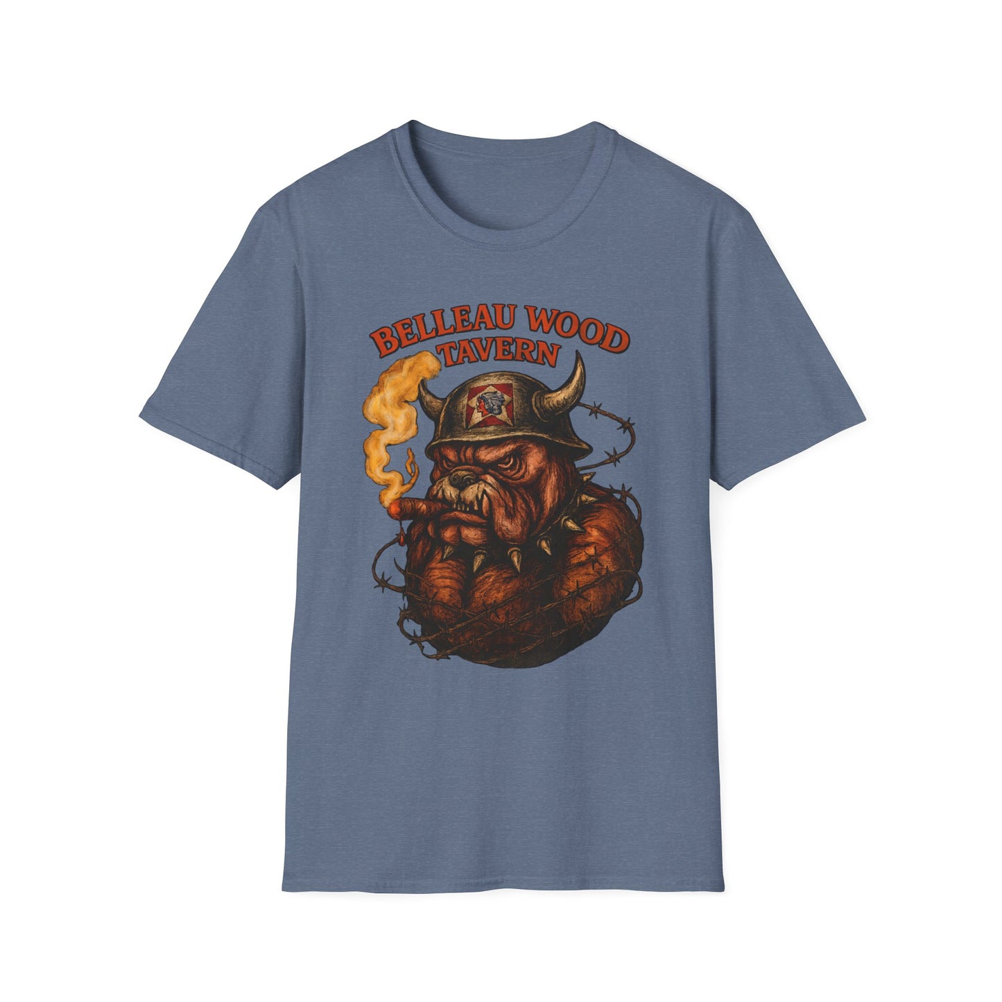 BELLEAU WOOD TAVERN Devil Dog USMC Unisex Softstyle T-Shirt, Vintage Graphic Tee