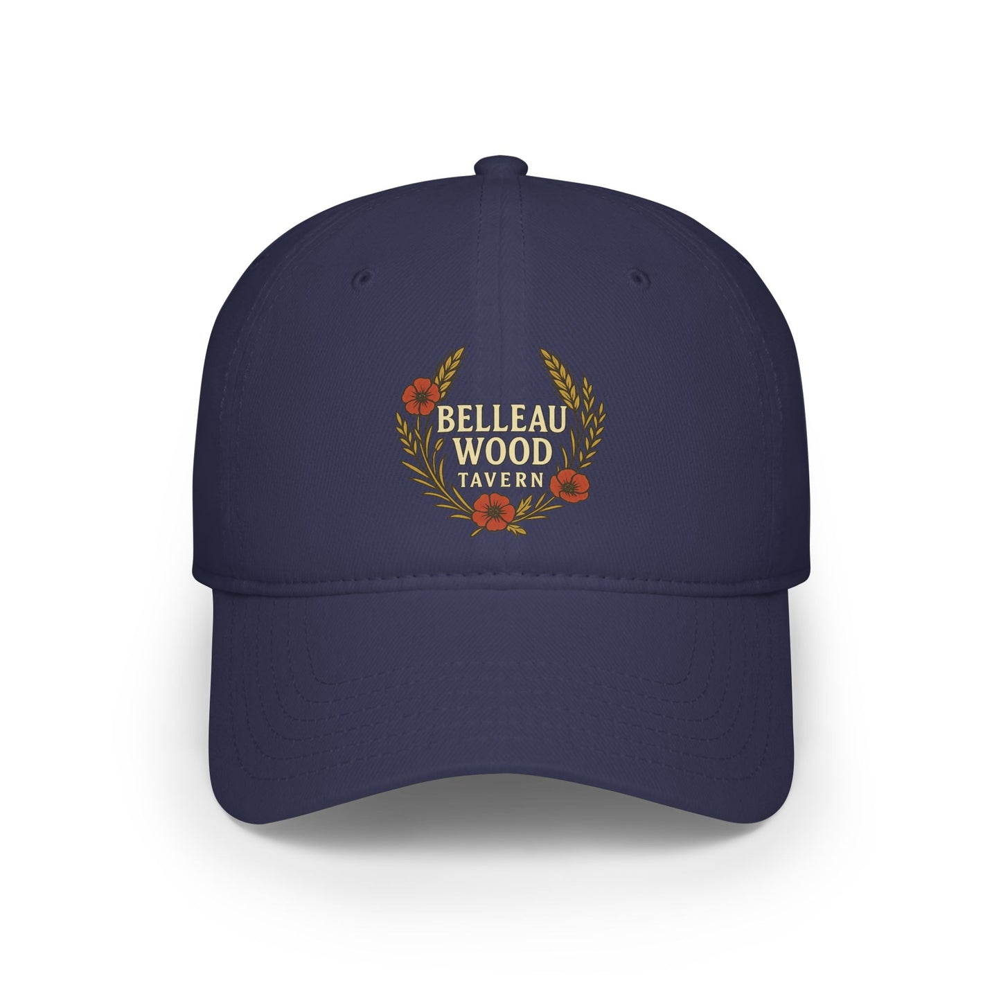 Belleau Wood Tavern Low Profile Baseball Cap — Vintage Wreath Logo Hat