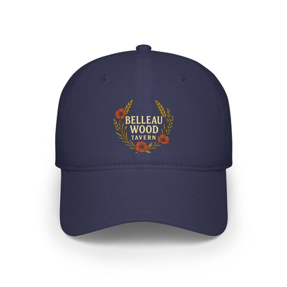 Belleau Wood Tavern Low Profile Baseball Cap — Vintage Wreath Logo Hat