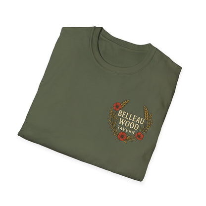 Belleau Wood Tavern – Wheat & Poppies Wreath Tee Stacking Bodies