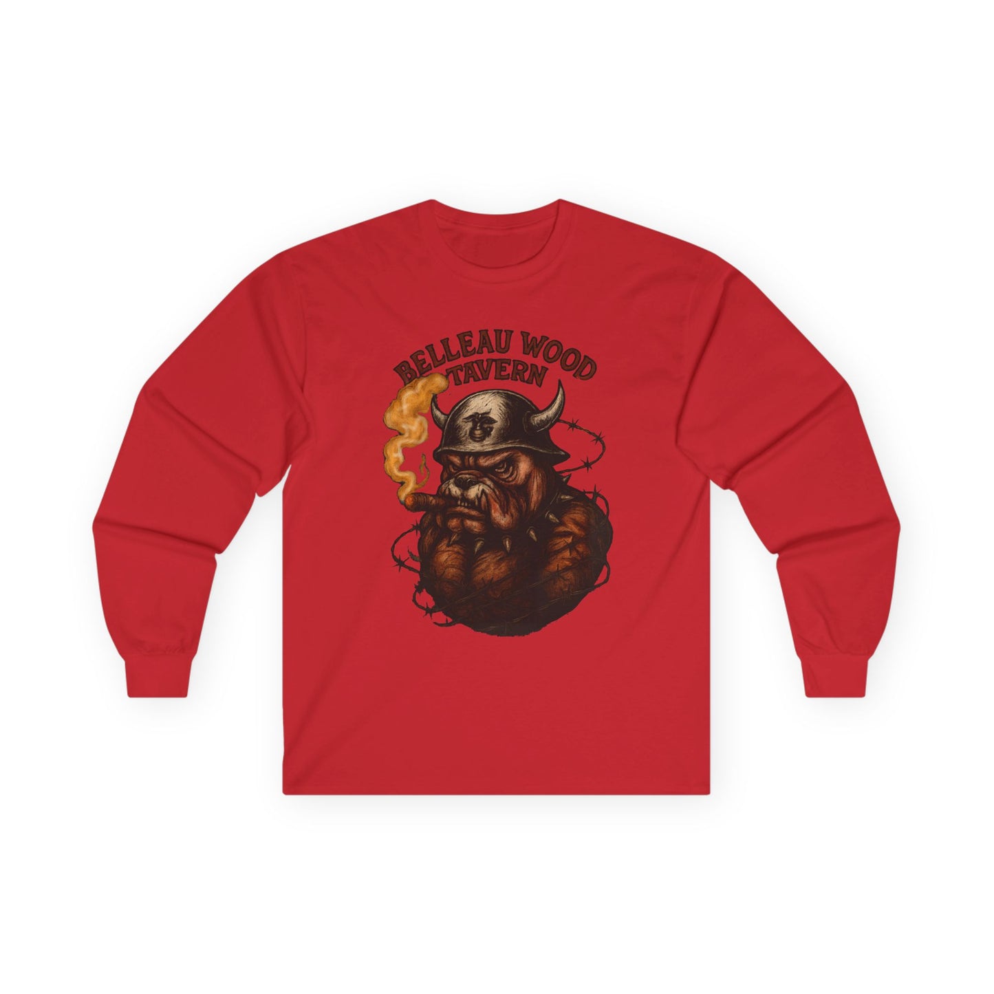 Bulldog - Retreat HELL Belleau Wood Tavern Long Sleeve Tee