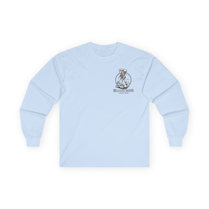 Beer Flag (Back) -Belleau Wood Tavern Long Sleeve Tee - Unisex Ultra Cotton Shirt