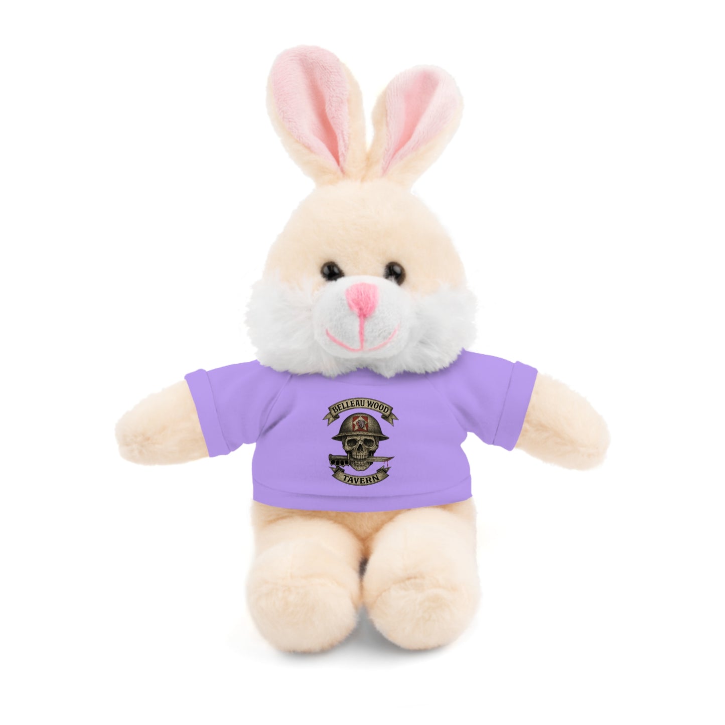Personalized Stuffed Animal with Belleau Wood Skull T-Shirt Design