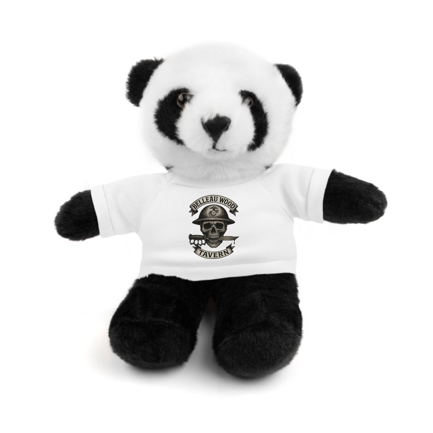 Personalized Stuffed Animal with Belleau Wood Skull T-Shirt Design