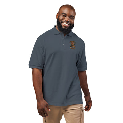 Embroidered Belleau Wood Tavern USMC Skull Helmet Unisex Polo Shirt