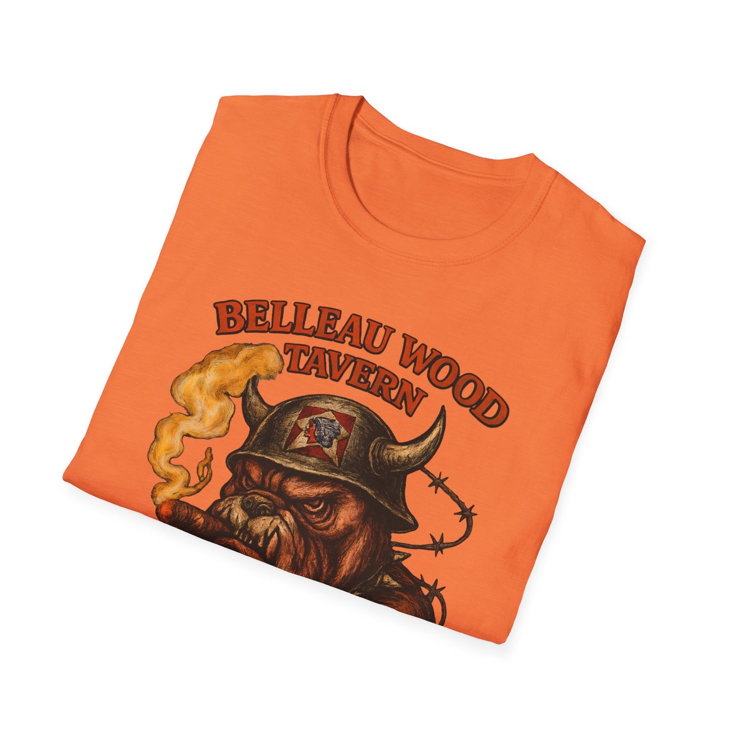 BELLEAU WOOD TAVERN Devil Dog USMC Unisex Softstyle T-Shirt, Vintage Graphic Tee