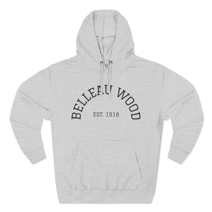 Three-Panel Fleece Hoodie- BELLEAU WOOD Est. 1918