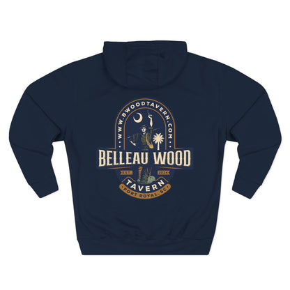 Three-Panel Fleece Hoodie- BELLEAU WOOD Est. 1918
