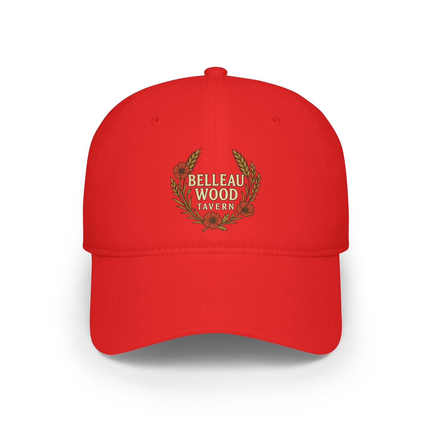 Belleau Wood Tavern Low Profile Baseball Cap — Vintage Wreath Logo Hat