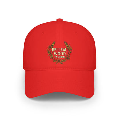 Belleau Wood Tavern Low Profile Baseball Cap — Vintage Wreath Logo Hat