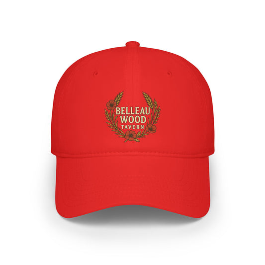 Belleau Wood Tavern Low Profile Baseball Cap — Vintage Wreath Logo Hat