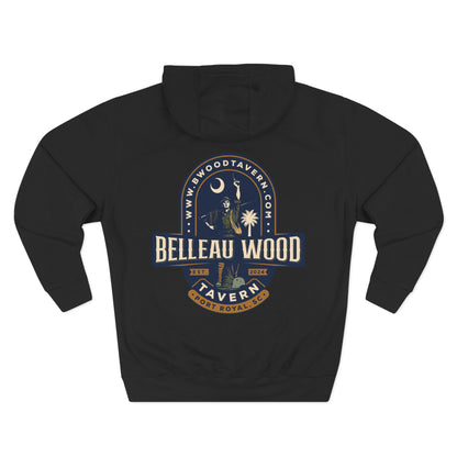 Three-Panel Fleece Hoodie- BELLEAU WOOD Est. 1918