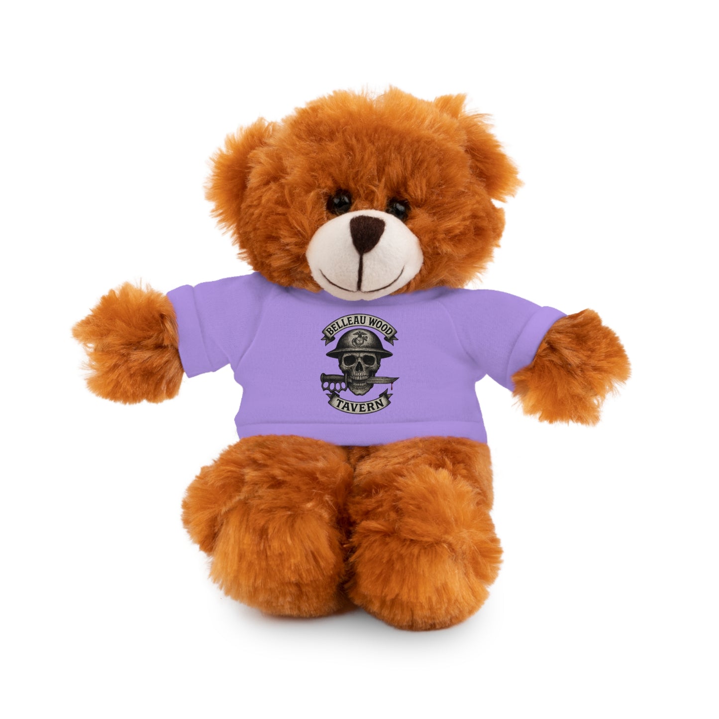 Personalized Stuffed Animal with Belleau Wood Skull T-Shirt Design