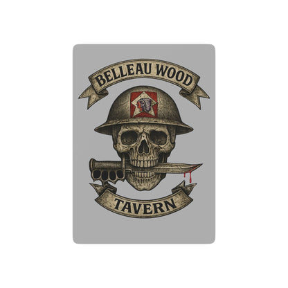 Skull- US Marine Helmet and Trench Knife Belleau Wood Tavern Playing Cards