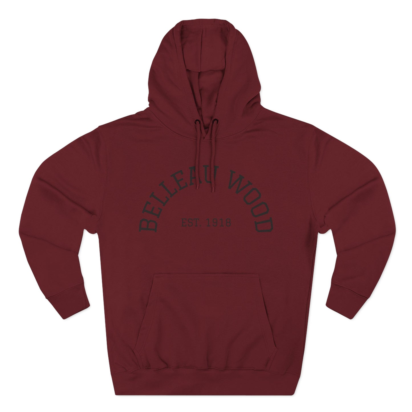 Three-Panel Fleece Hoodie- BELLEAU WOOD Est. 1918