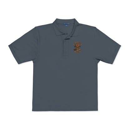 Embroidered Belleau Wood Tavern USMC Skull Helmet Unisex Polo Shirt