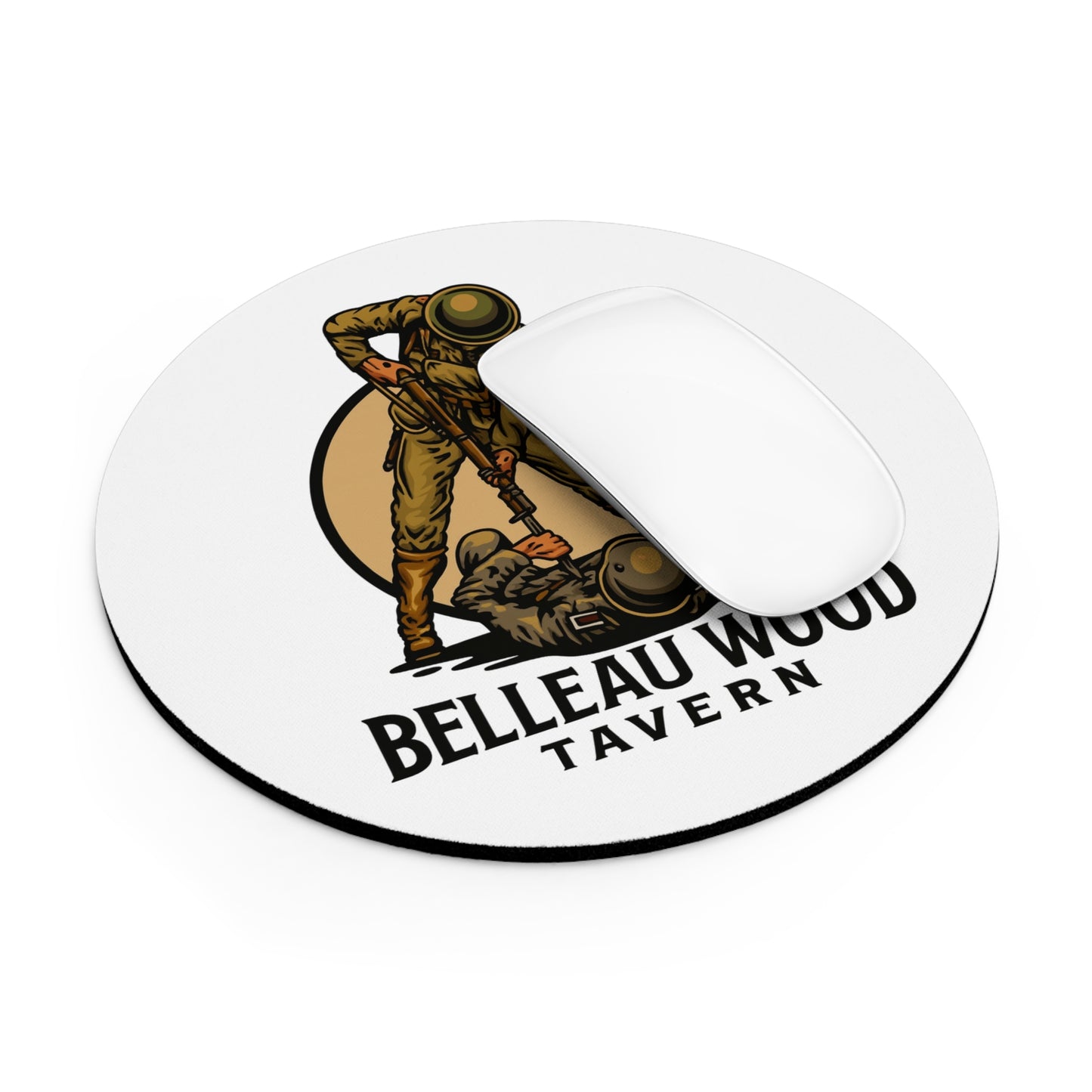 Vintage Belleau Wood Marine Bayonet Military Mouse Pad - Belleau Wood Tavern Design