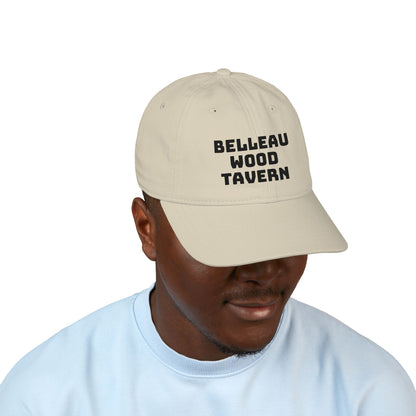 Belleau Wood Tavern Hat SC Logo Organic Embroidered Baseball Cap -Tan/Olive Drab