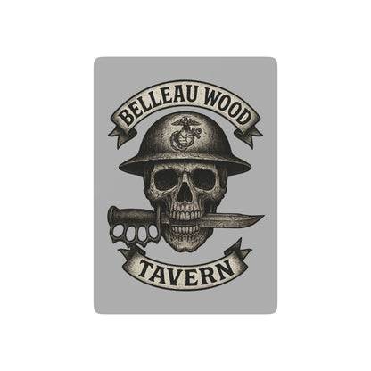 Skull- US Marine Helmet and Trench Knife Belleau Wood Tavern Playing Cards
