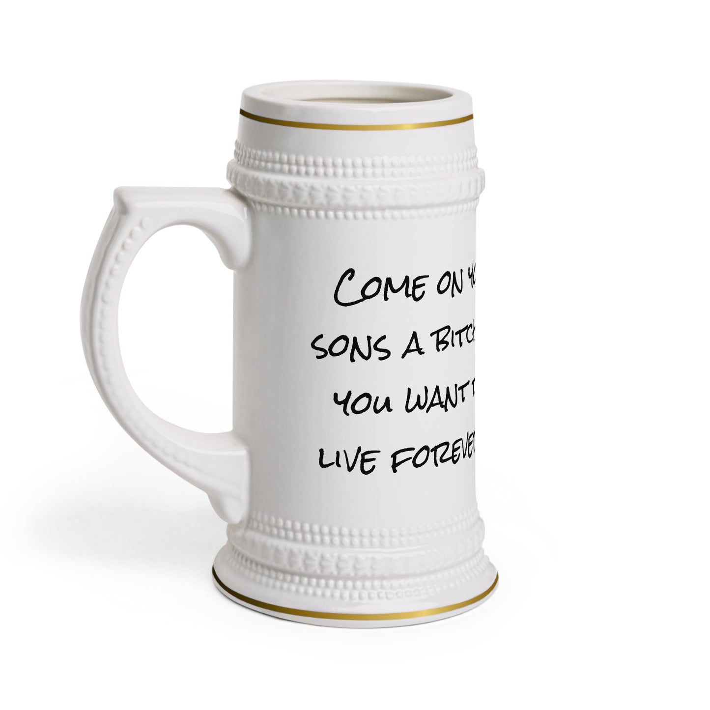 Devil Dog Bayonetting Hun - Come On You Sons A Bitches... Beer Stein Mug