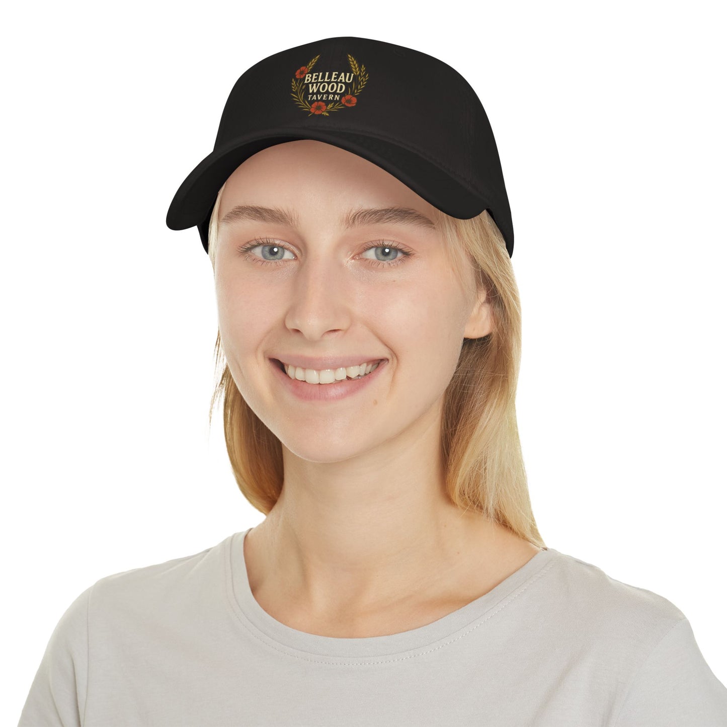 Belleau Wood Tavern Low Profile Baseball Cap — Vintage Wreath Logo Hat