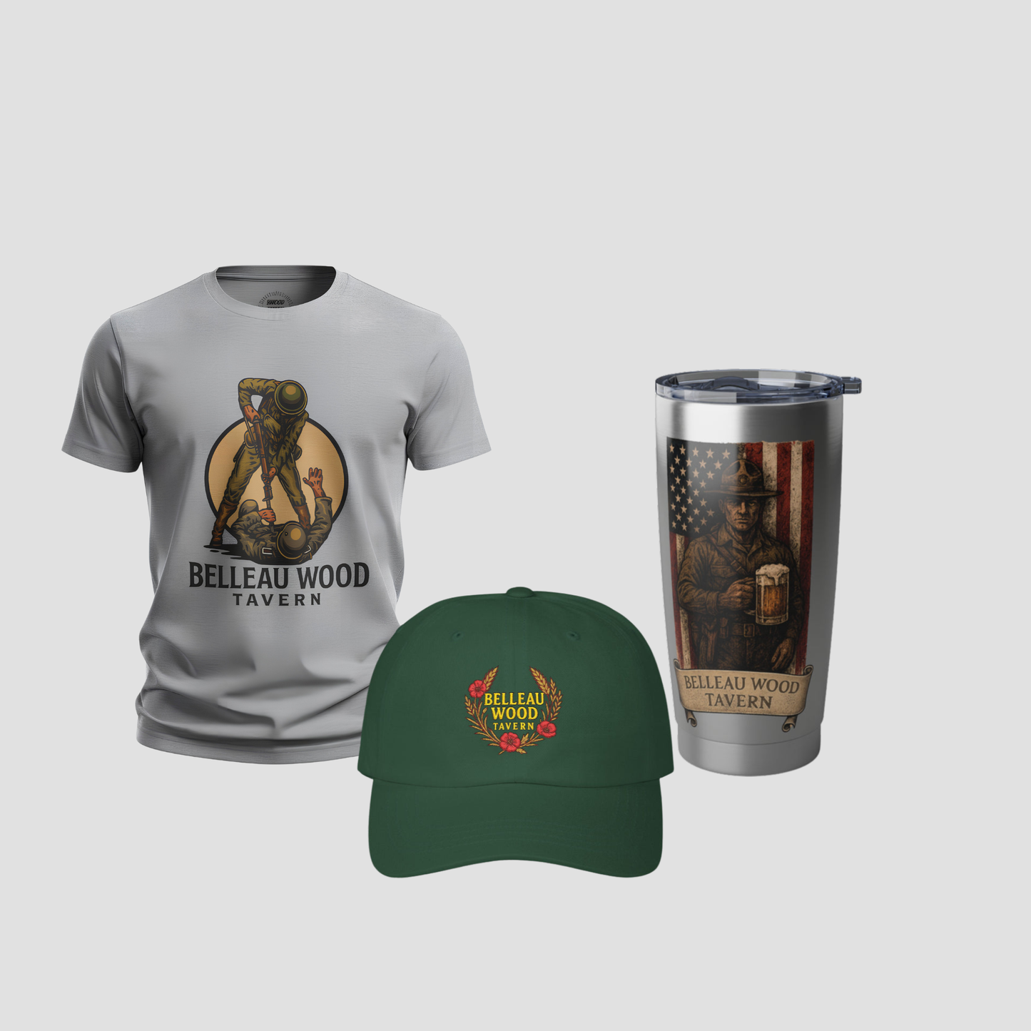 Belleau Wood Tavern Apparel & Drinkware Bundle